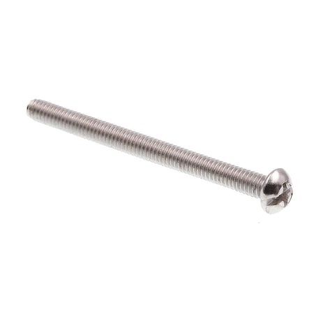 Prime-Line Machine Screw, Round Head, Phil/Sltd Comb Drive No. 8-32 X 2in 18-8 Stainless Steel 100PK 9003930